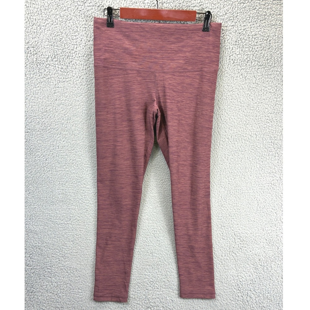 Prana Space Dye High Rise Leggings Womens L Purple Athleisure Yoga Stretch